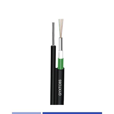 Mua 12 Sợi đơn chế độ 9/125um Cáp sợi không khí với sứ giả PE Jacketed GYXTC8S sản xuất trực tuyến