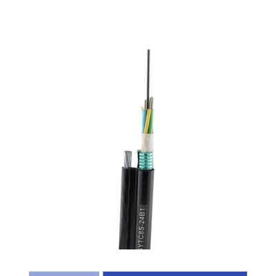 Mua 24 lõi cáp quang sợi không khí đơn chế độ 9/125um với dây thép tin nhắn PE GYTC8S sản xuất trực tuyến
