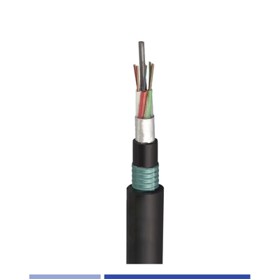 24 Cáp sợi ngoài trời Cáp quang sợi đơn chế độ chôn trực tiếp Cáp sợi bọc thép PE GYTA53