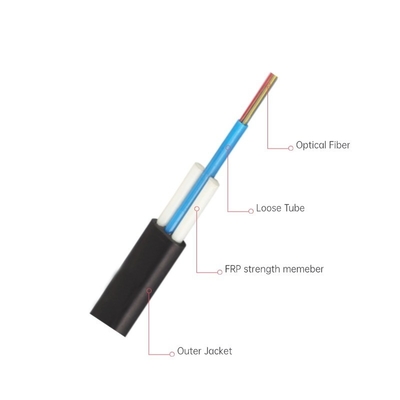 Cáp rơi phẳng trong nhà Multimode OM3 12 Sợi LSZH Đen chống nghiền