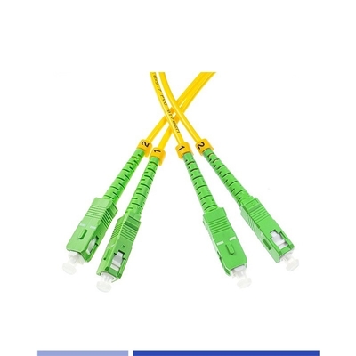 Cáp cắm sợi quang, SC/APC-SC/APC, đơn chế độ, Duplex, LSZH, 3m, 2,0mm