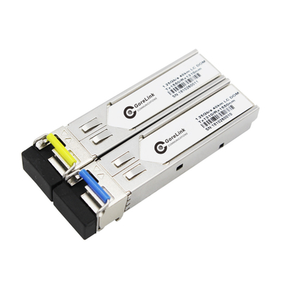 Gigabit BIDI Optical Transceiver 20km Cáp kép chế độ đơn SFP Module TX1310nm RX1550nm LC