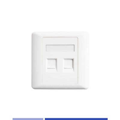 Phụ kiện viễn thông trong nhà Đĩa mặt cổng kép cho Cat3 Cat5E Cat6 Keystone Jack